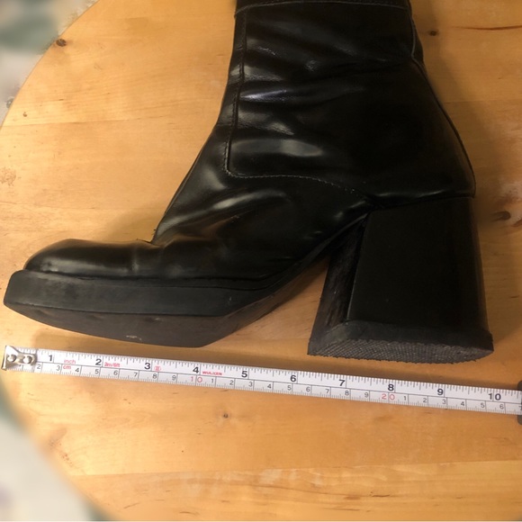 ❤️‍🔥🪽90s Y2K🪽❤️‍🔥 Vintages chunky glossy black boots - Picture 8 of 9